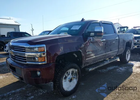 2016 Chevrolet Silverado 2500Hd High Country из США, поврежденный, VIN 1GC1KXE82GF162306